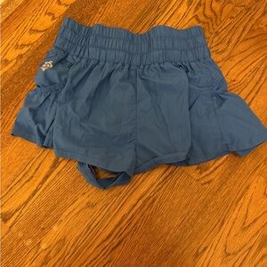 FP Movement by Free People Teal Ruffle Shorts